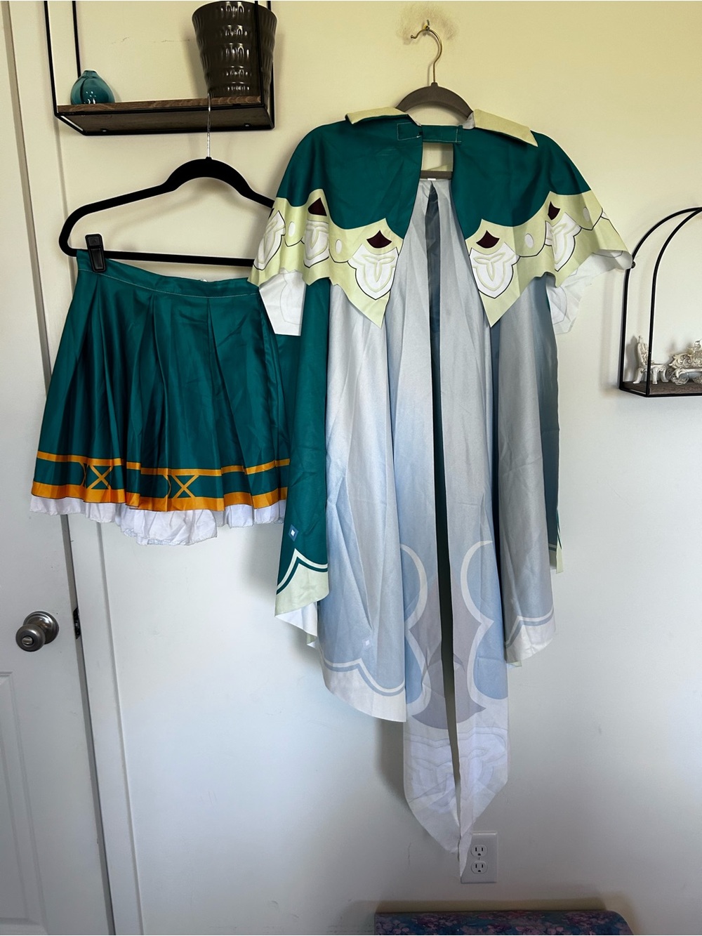 Genshin Impact Venti Cosplay Costume Halloween Dress Up w Accessories Size 2XL